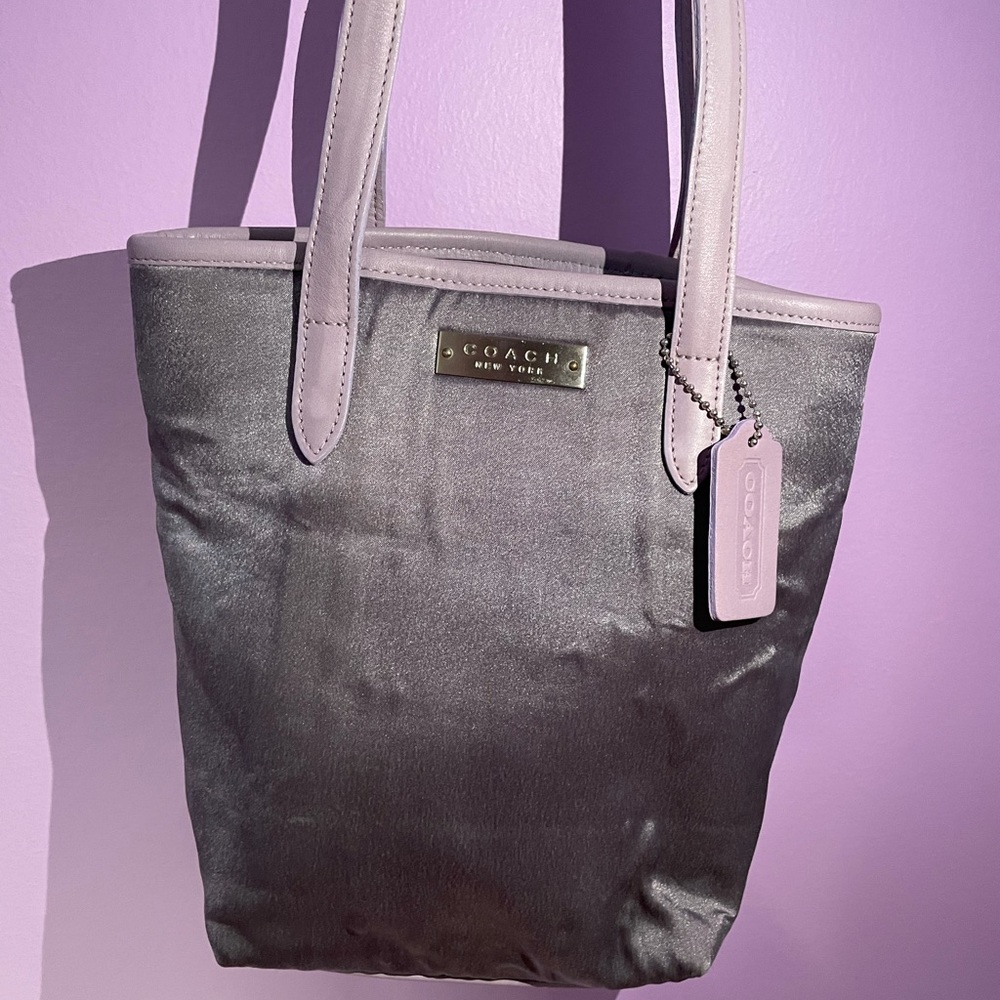 Coach 100% Authentic Leather and Fabric Purse